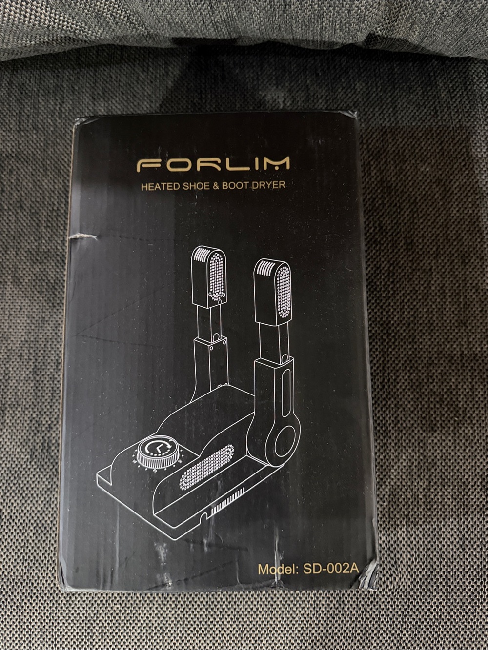 New In Box FORLIM Heated Shoe & Boot Dryer in Black